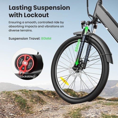 Touroll J1 Pro Elektrinis Dviratis, 250W Variklis, 36V 15.6Ah Touroll J1 Pro Elektrinis Dviratis, 250W Variklis, 36V 15.6Ah